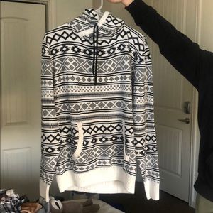 Carbon Rue 21 Men’s Black + White Sweater Jacket